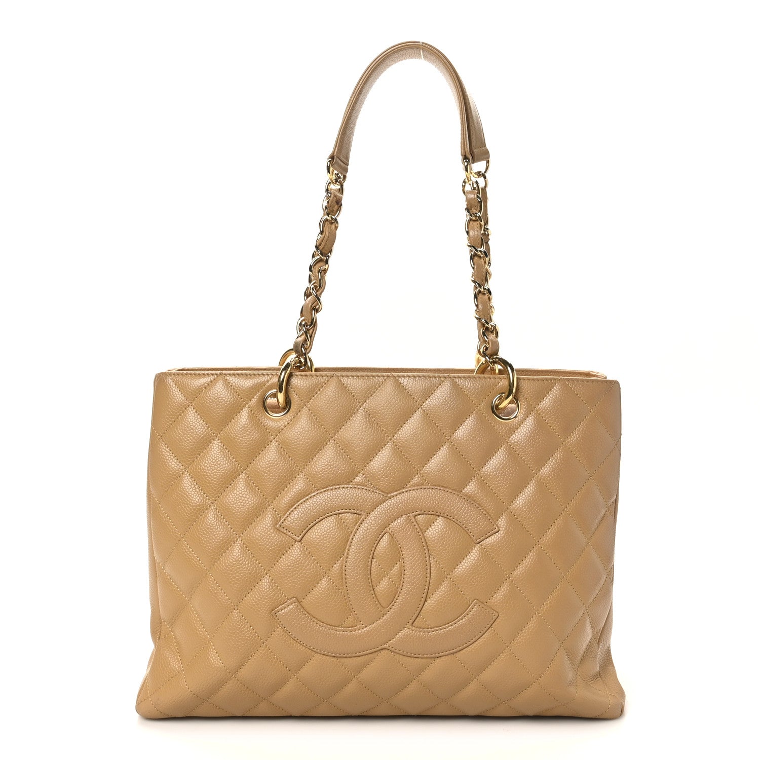 Chanel Caviar Quilted Grand Shopping Tote GST Beige