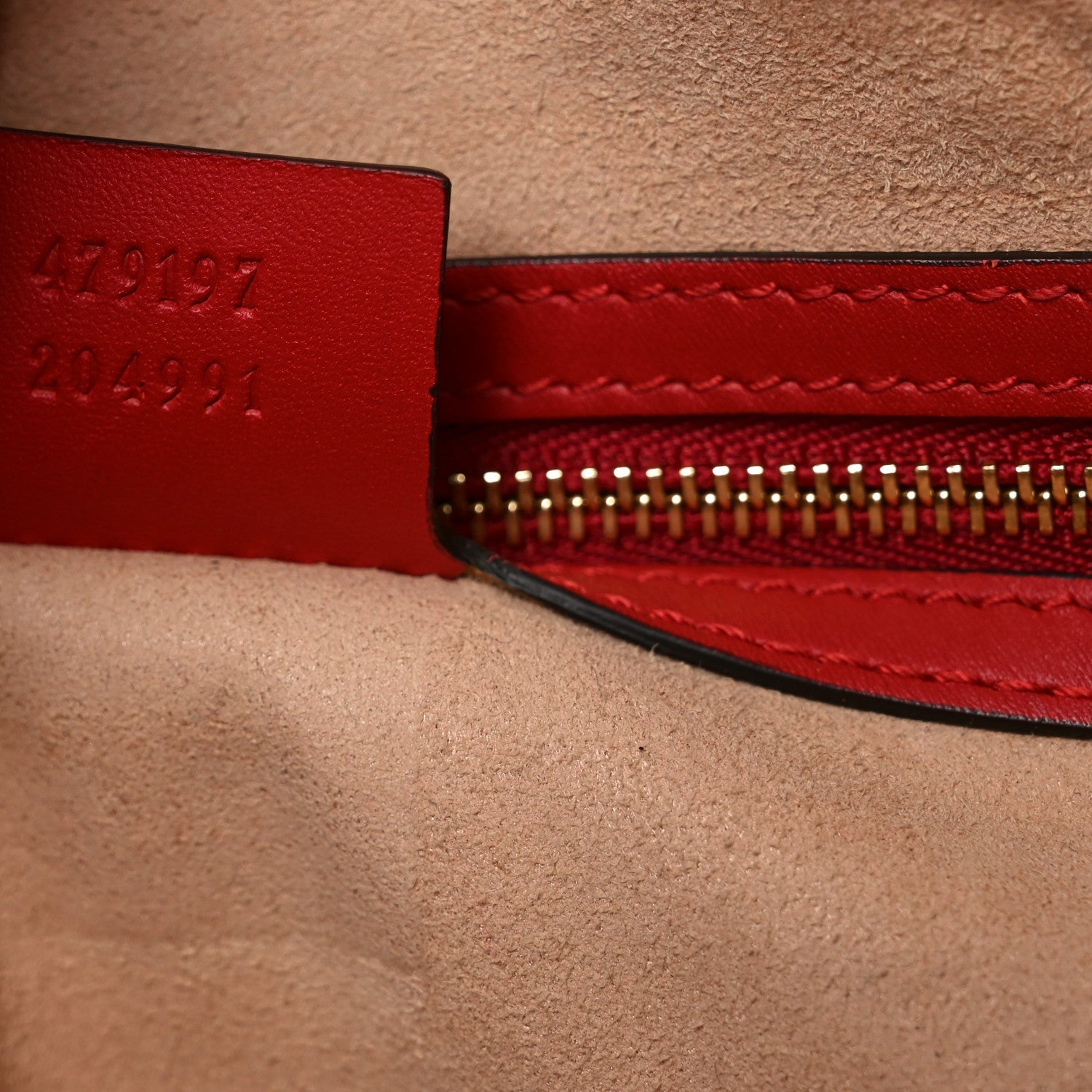 Gucci GG Supreme Monogram Medium Padlock Tote Hibiscus Red