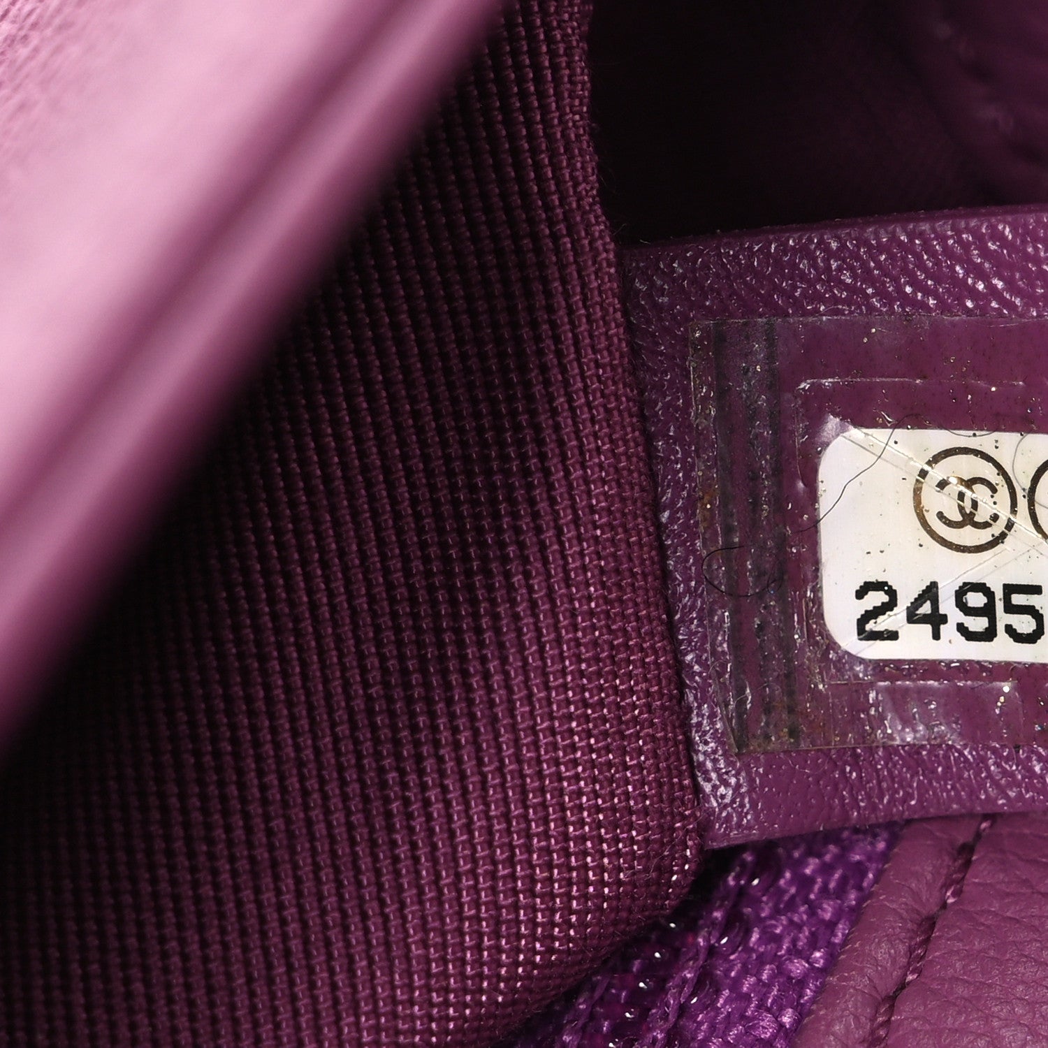 Chanel Caviar Quilted Mini Studded Flap  Purple