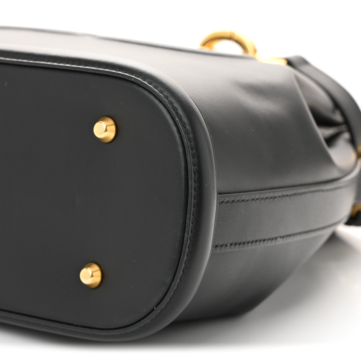 Christian Dior Calfskin CD Embossed Medium C'est Chain Bucket Bag Black