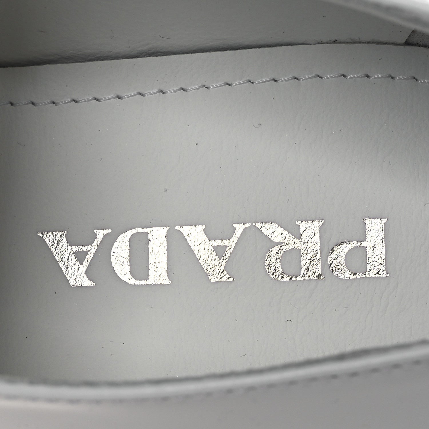 Prada Spazzolato Triangle 50mm Loafers 41 White