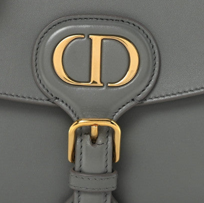 Christian Dior Box Calfskin Medium Bobby Flap Gray