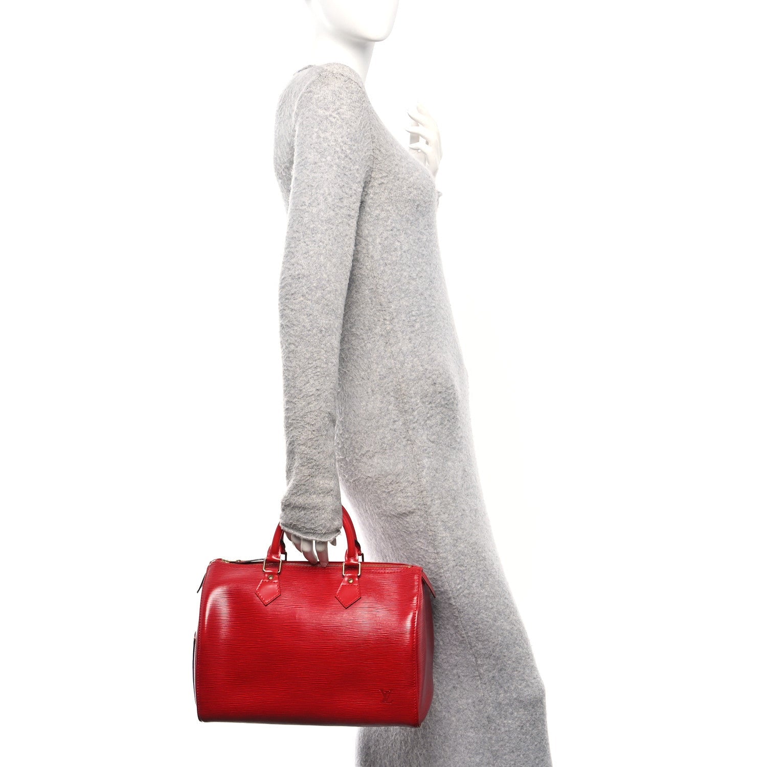 Louis Vuitton Epi Speedy 30 Castillan Red