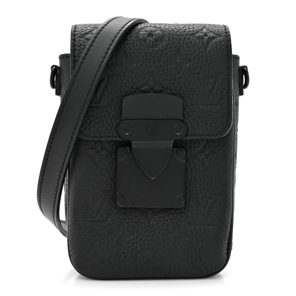 Louis Vuitton Taurillon Monogram S Lock Wearable Wallet Black