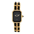 Chanel Stainless Steel Lambskin 20mm Chain Premiere Quartz Watch Gold M