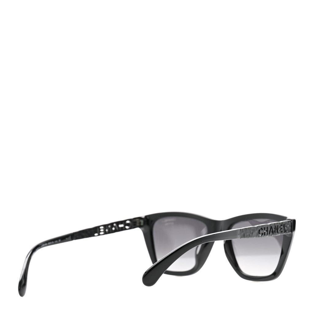 Acetate Metal Polarized Rectangle Sunglasses 5442 Black