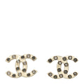 Crystal Enamel CC Earrings White