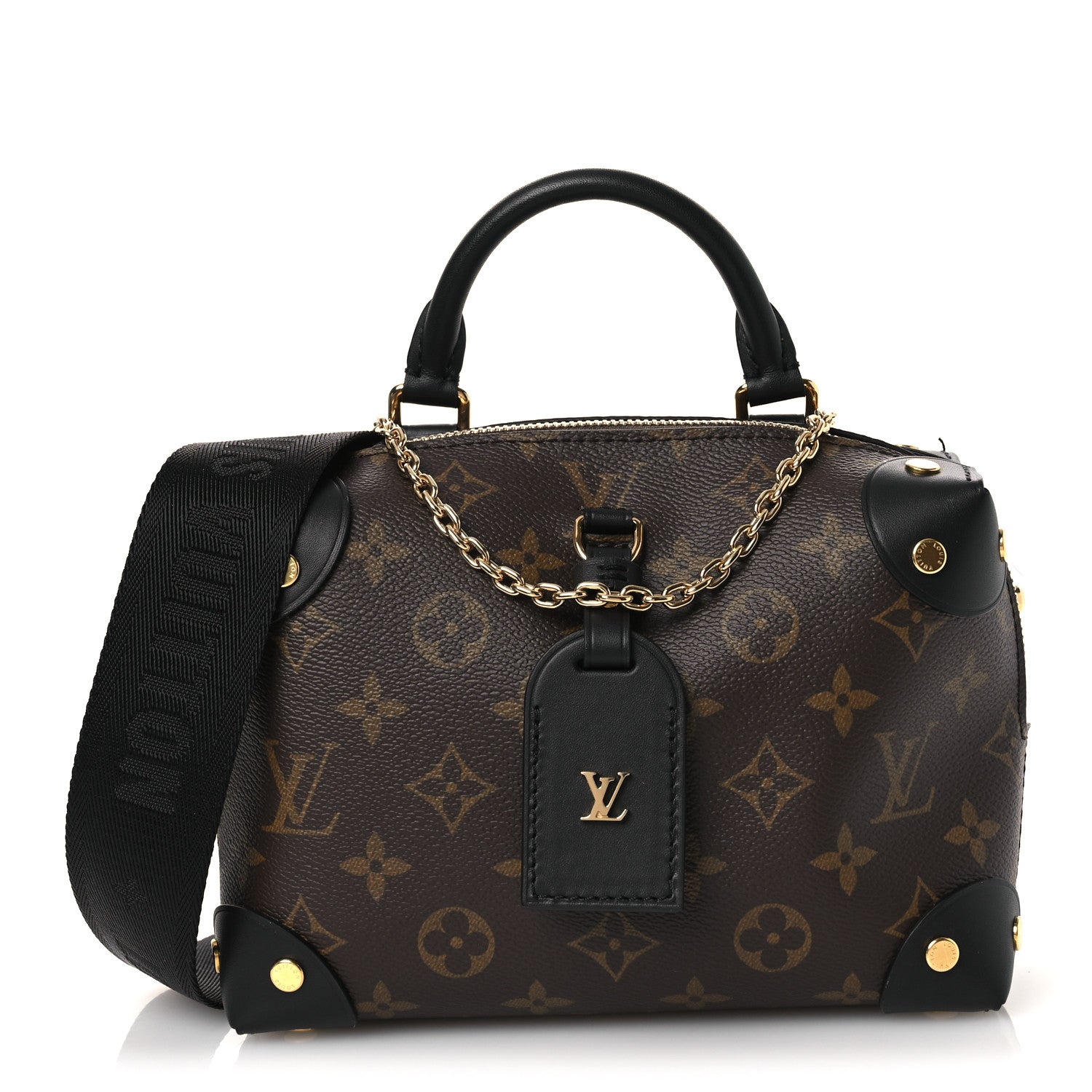 Louis Vuitton Monogram Petite Malle Souple Black