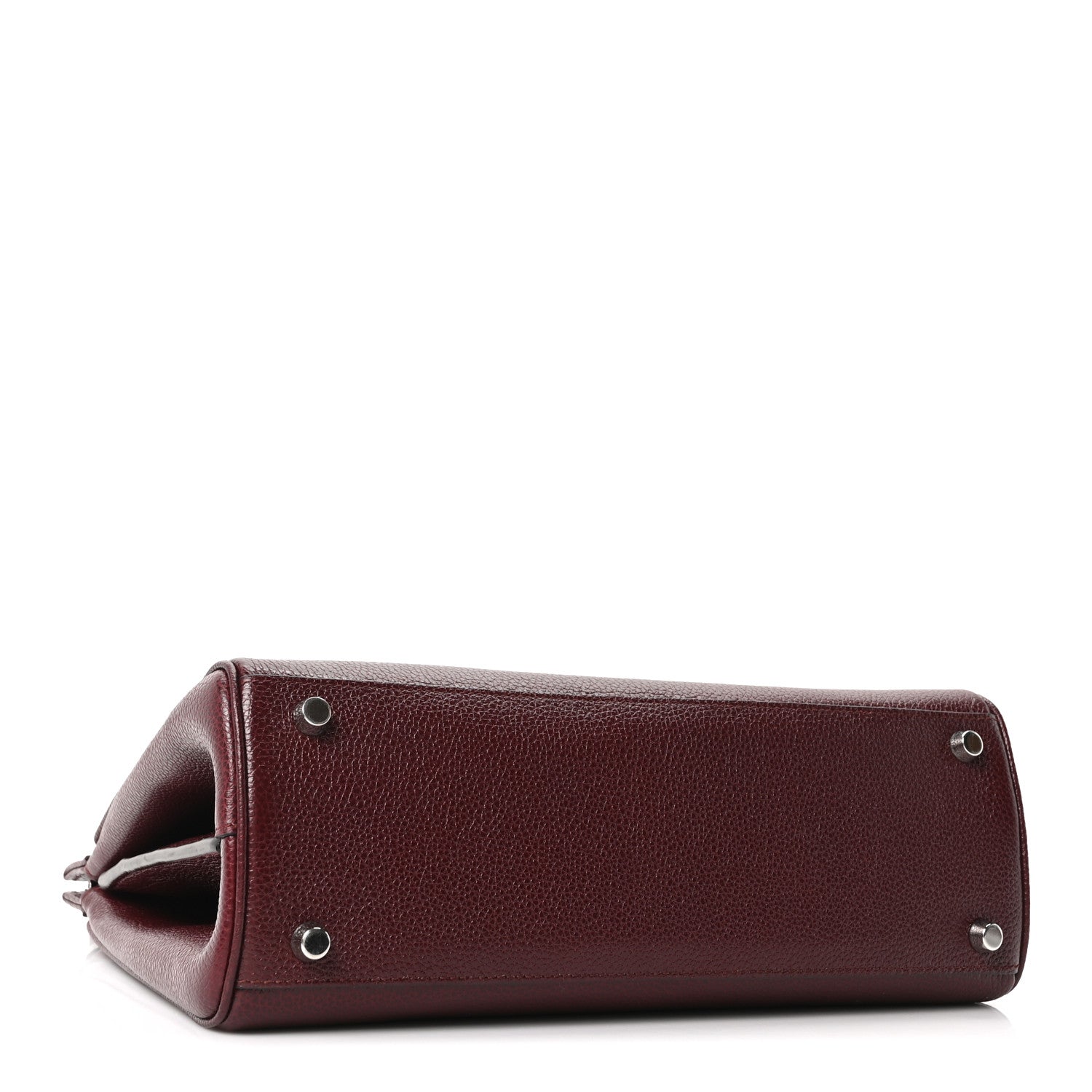 Gucci Grainy Calfskin Small Zumi Top Handle Bag Vintage Bordeaux