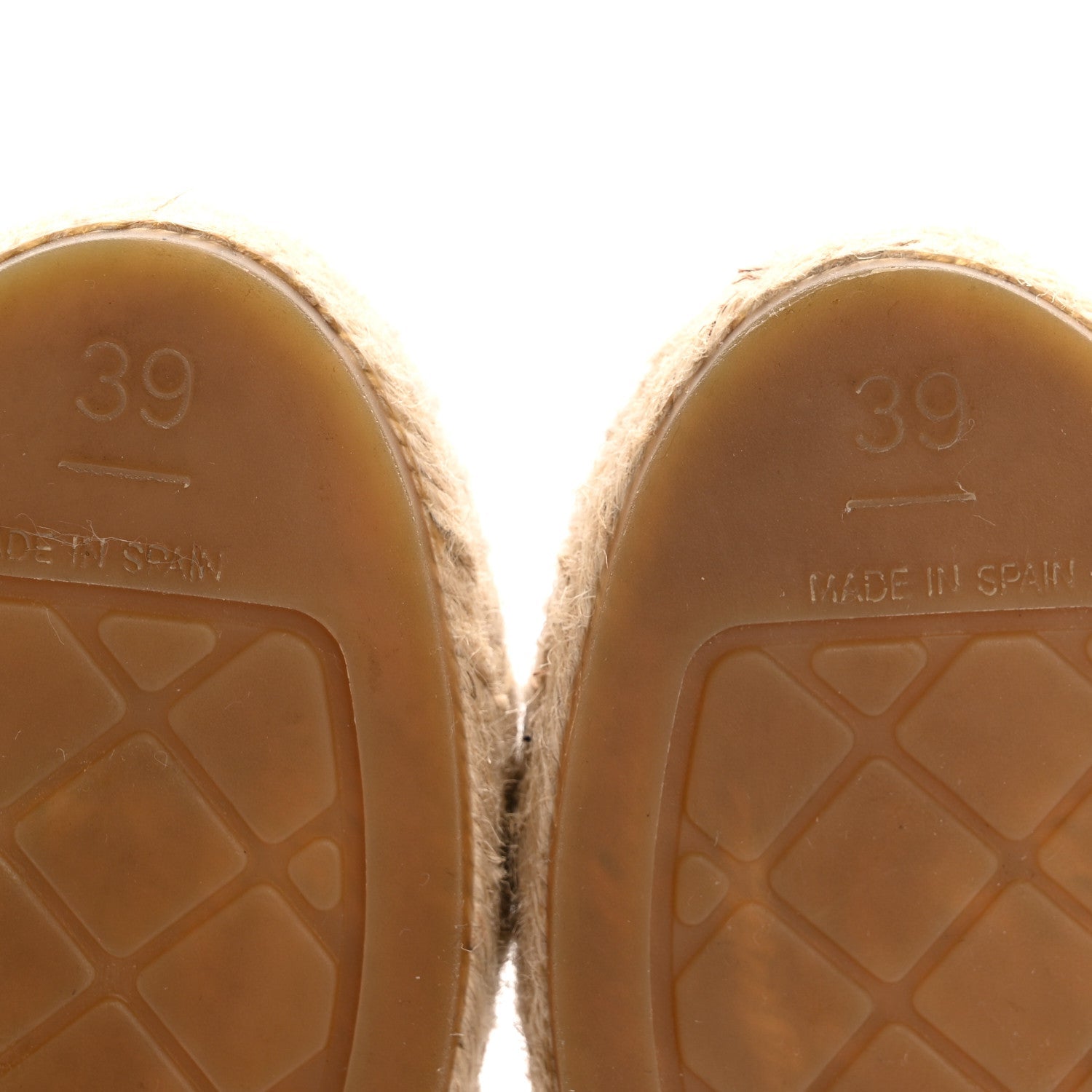Lambskin CC Espadrilles 39 Beige Black