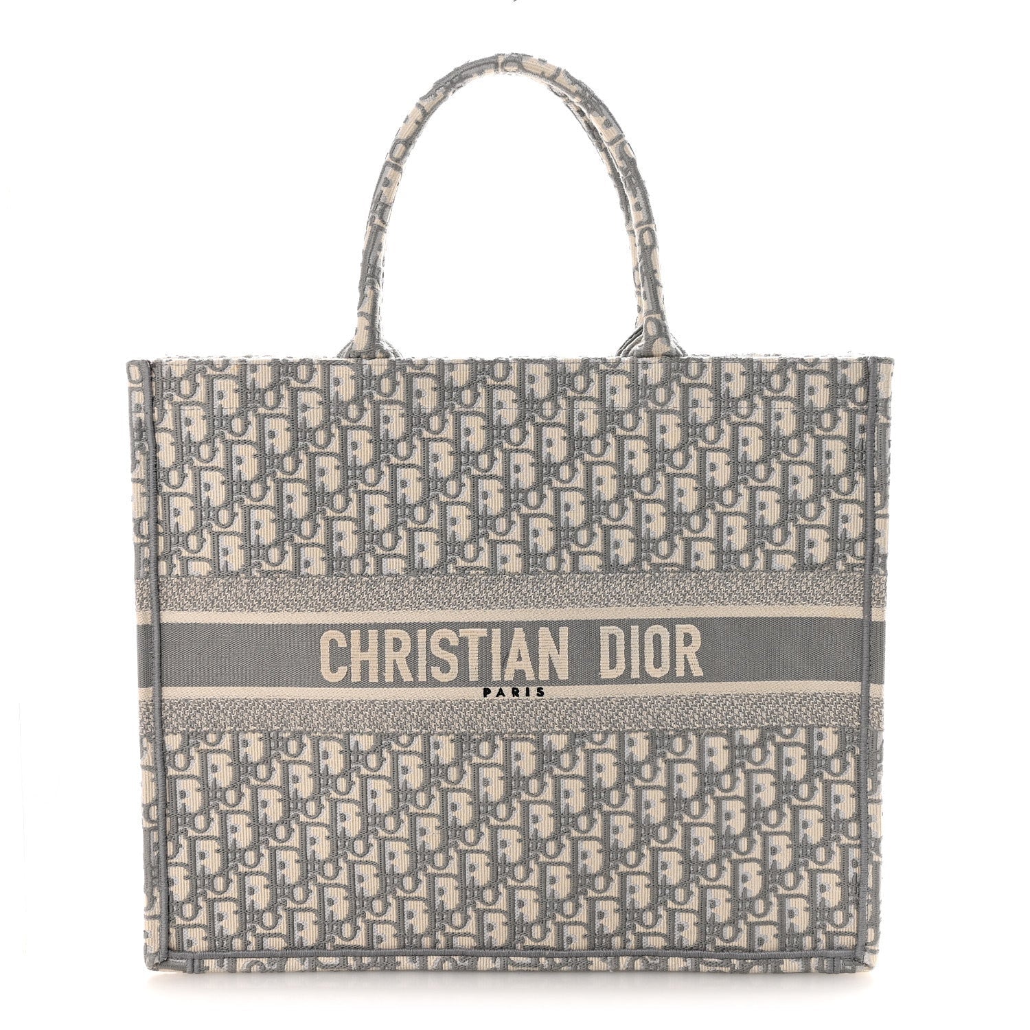 Christian Dior Oblique Large Book Tote Grey