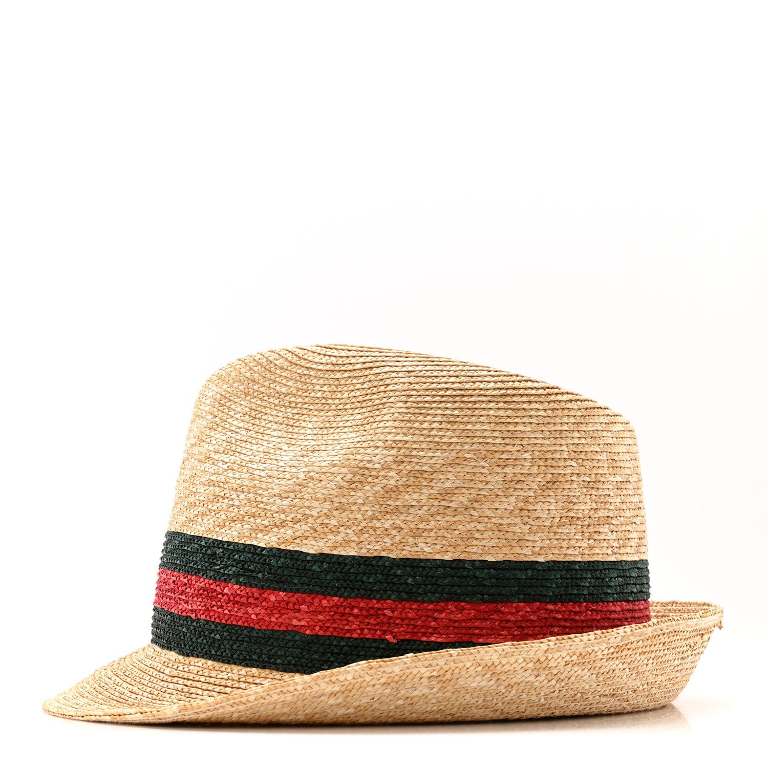 Gucci Abaca Straw Web Fedora Hat M