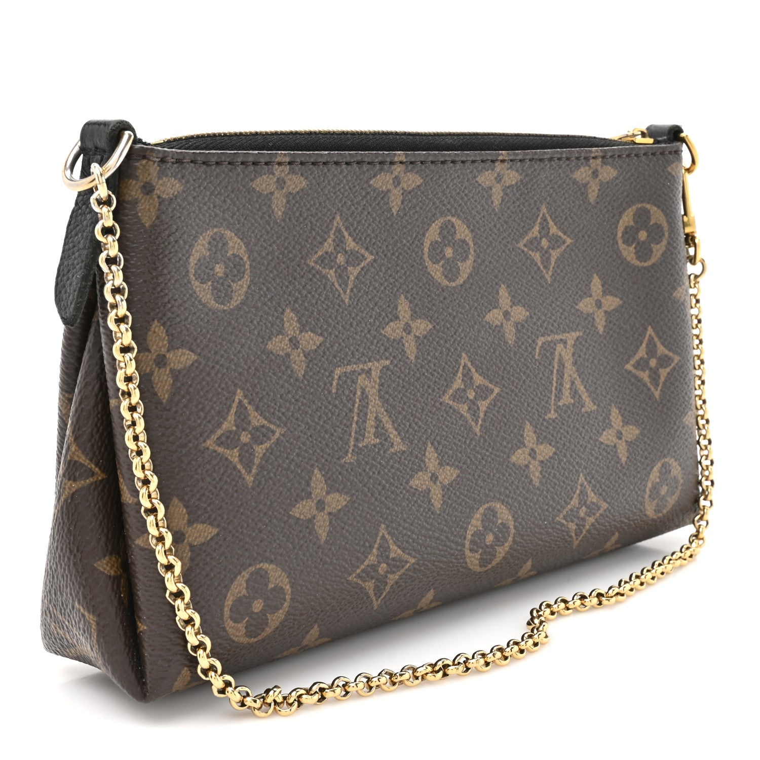 Louis Vuitton Monogram Pallas Clutch Black