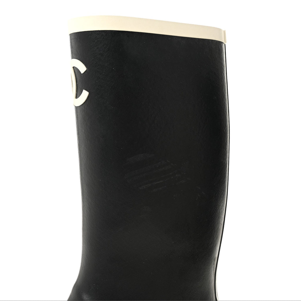 Caoutchouk CC High Boots 40 Black White