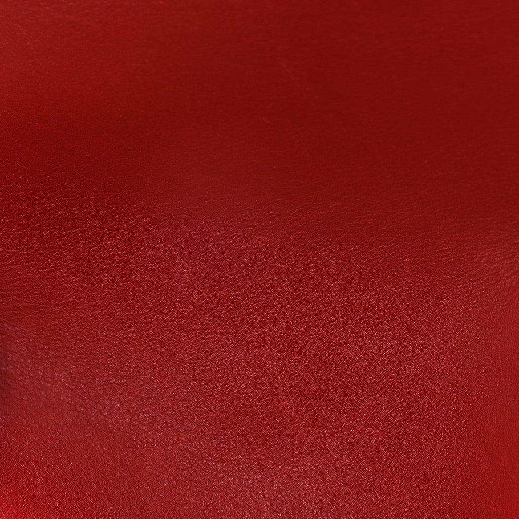 Gucci Calfskin Matelasse Super Mini GG Marmont Shoulder Bag Hibiscus Red