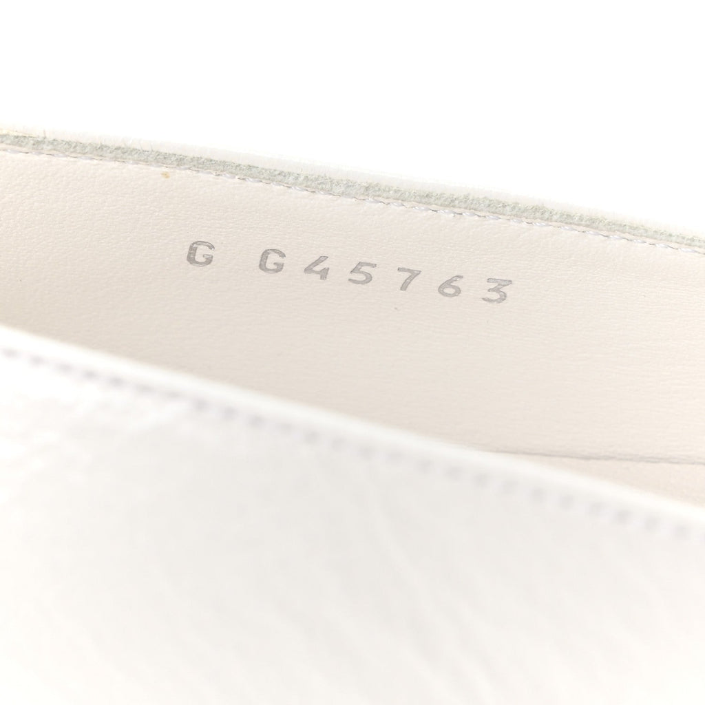 Chanel Shiny Lambskin Grosgrain Pearl Mary Janes Flats 37.5 White Black