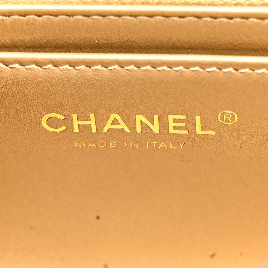 Chanel Lambskin Quilted Mini Rectangular Pearl Crush Flap Black