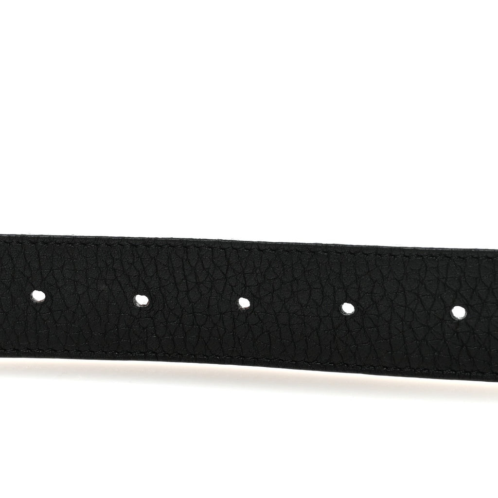 Louis Vuitton Taurillon Calfskin 30mm LV Initiales Reversible 80 32 Belt Black