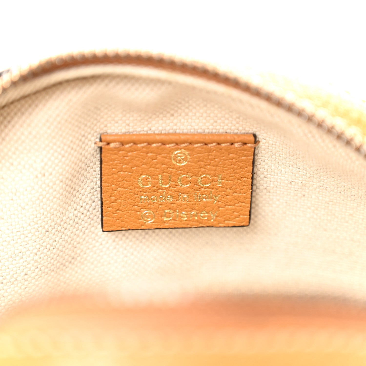 Gucci X DISNEY Mini Vintage GG Supreme Monogram Mickey Mouse Round Shoulder Bag Beige Vintage Sun Oil