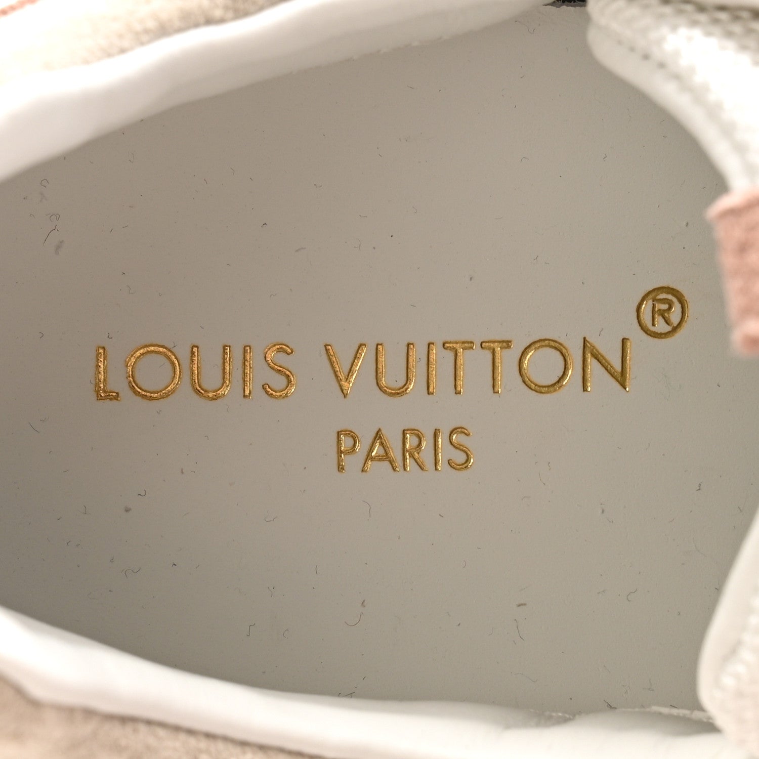 Louis Vuitton Suede Mesh Run Away Sneakers 35.5 White Grey