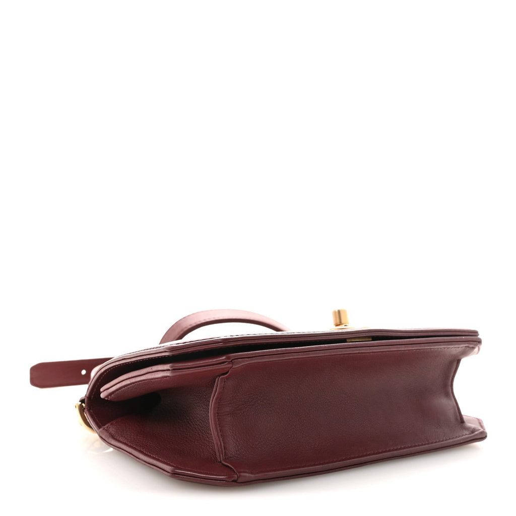 Chanel Calfskin Quilted Small Flap Bag Burgundy
