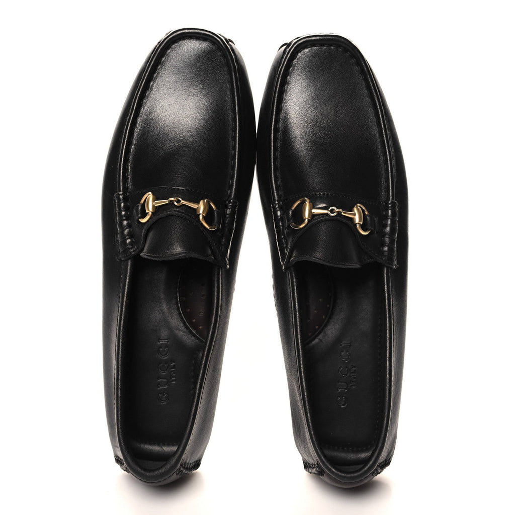 Gucci Calfskin Mens Horsebit Loafers 10 Brown