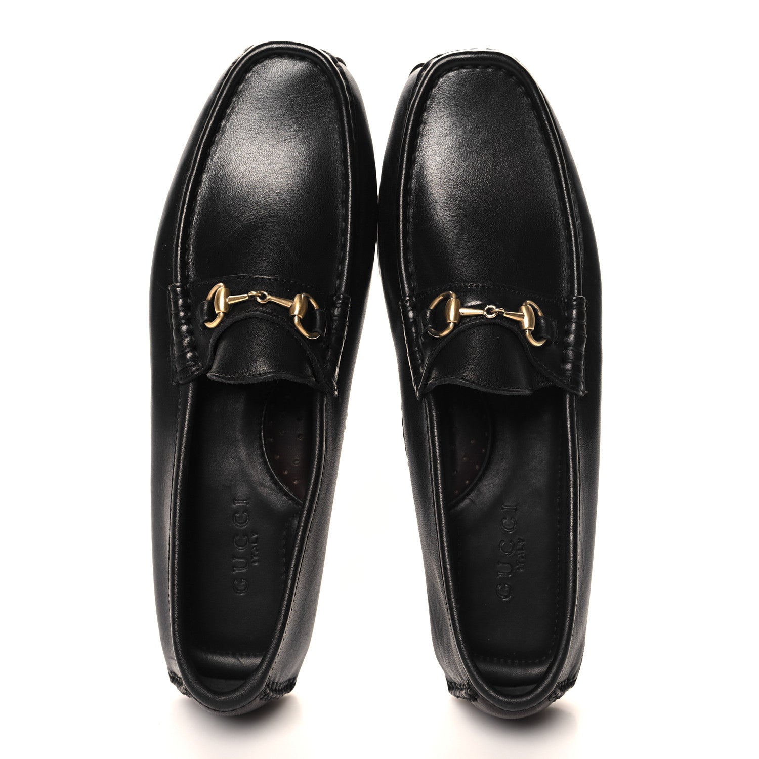 Gucci Calfskin Mens Horsebit Loafers 10 Brown
