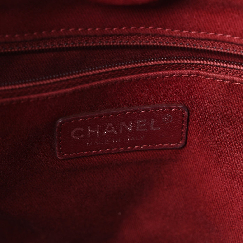 Chanel Canvas Small Deauville Tote Red