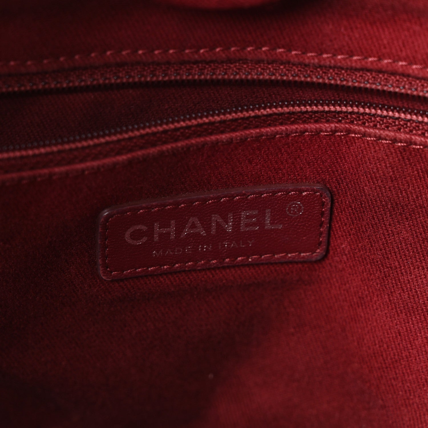 Chanel Canvas Small Deauville Tote Red
