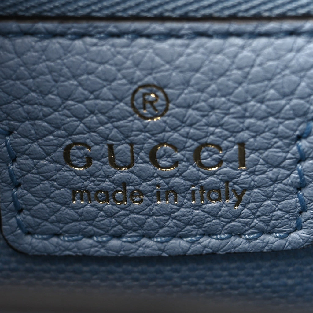 Gucci Grained Calfskin Web Medium Jackie 1961 Hobo Light Blue