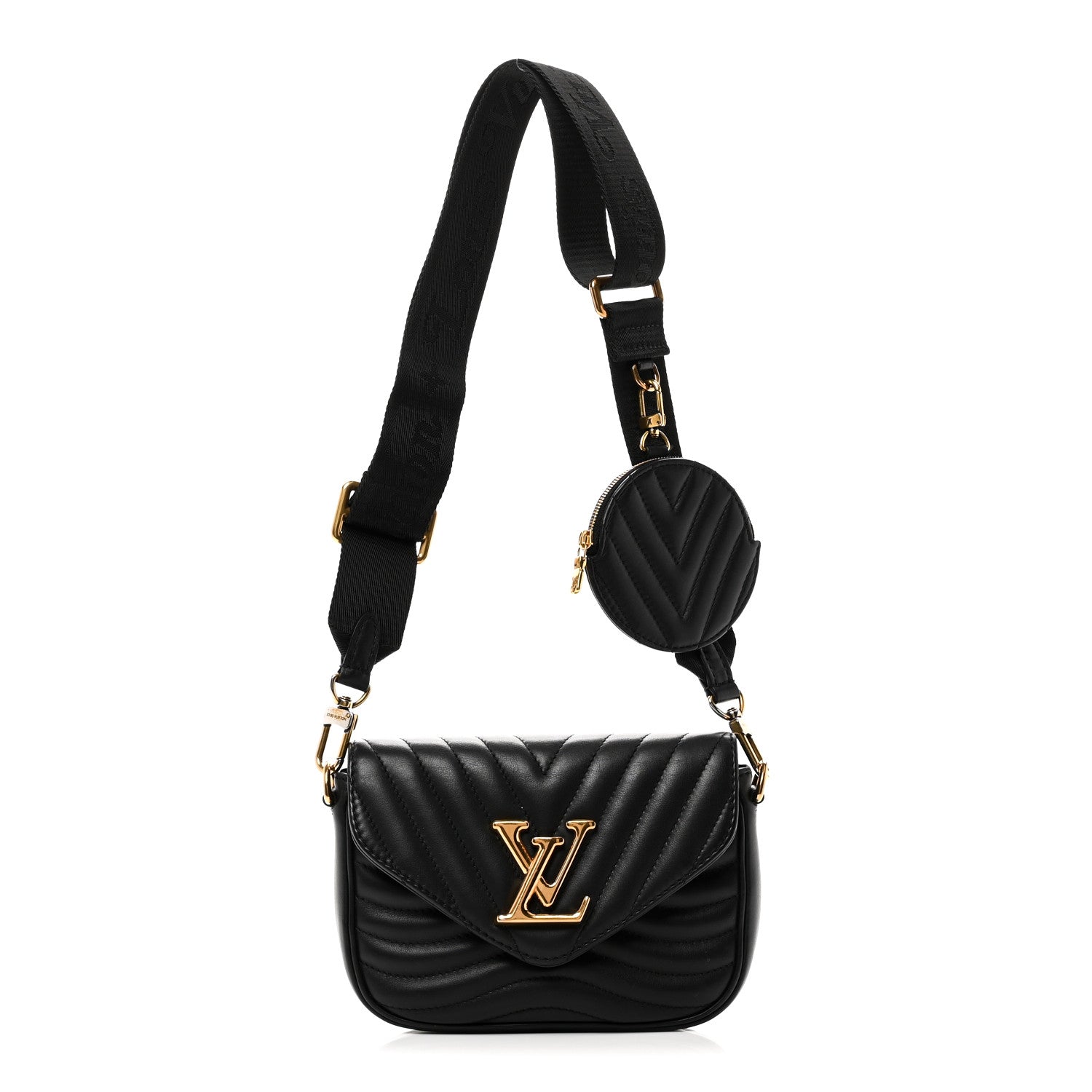 Louis Vuitton Calfskin New Wave Multi Pochette Black