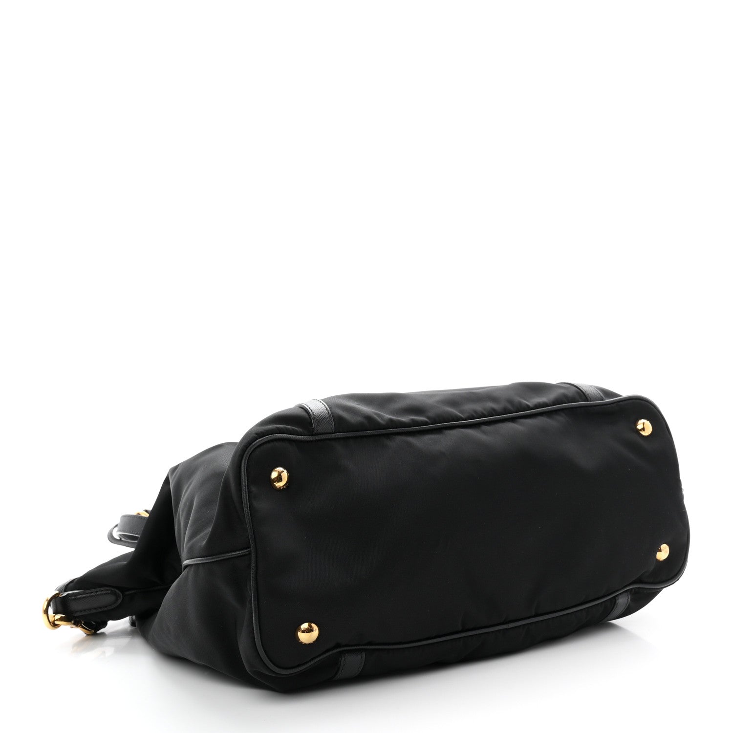 Prada Saffiano Tessuto Nylon Shopping Tote Black
