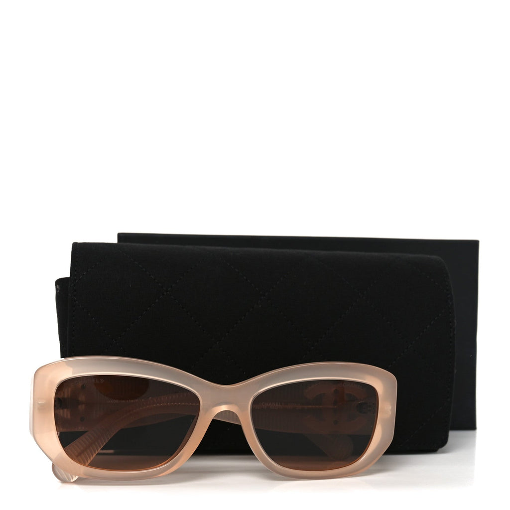 Acetate Rectangle Sunglasses 5493-A Light Pink