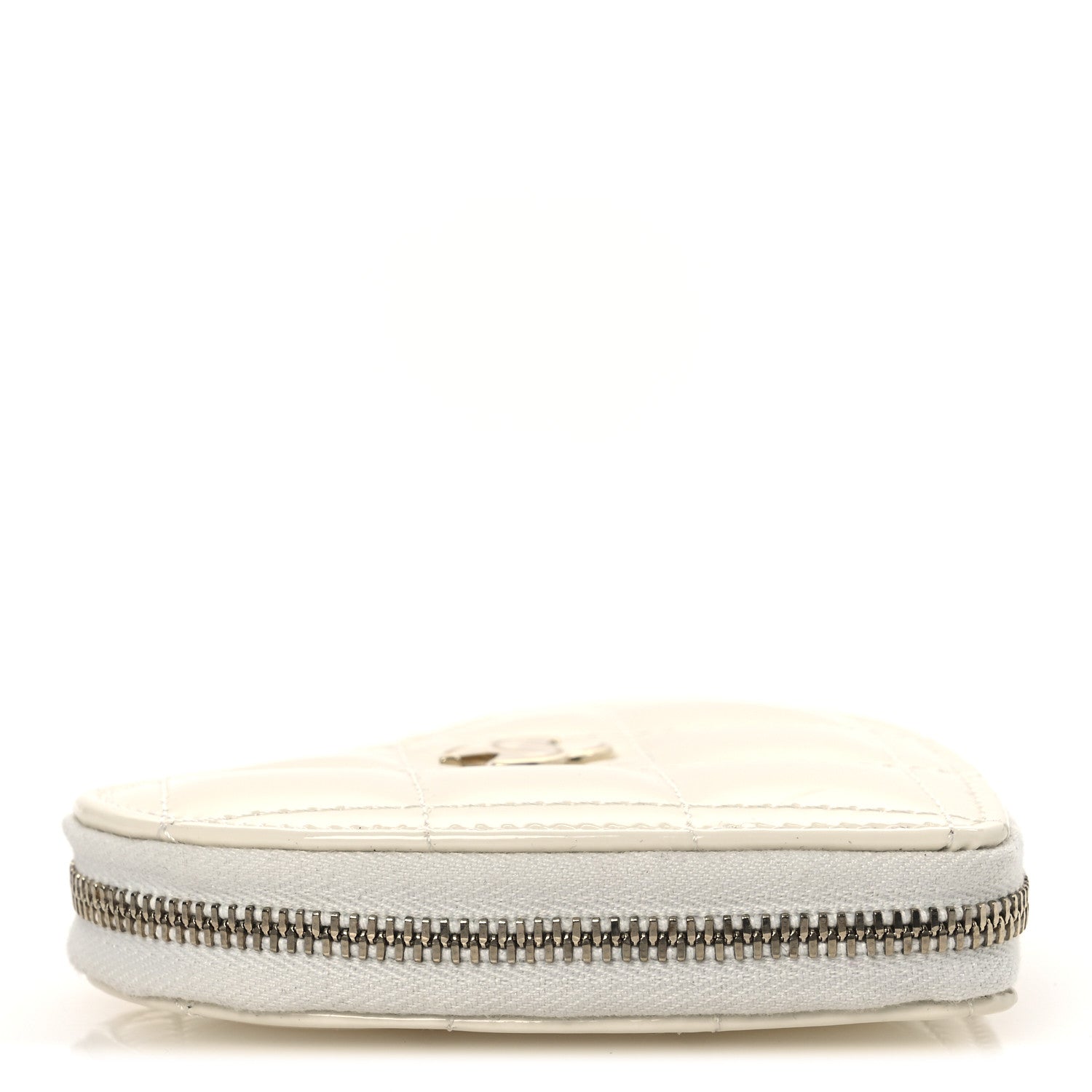 Chanel Patent Calfskin Resin Quilted CC Heart Clutch With Chain Black