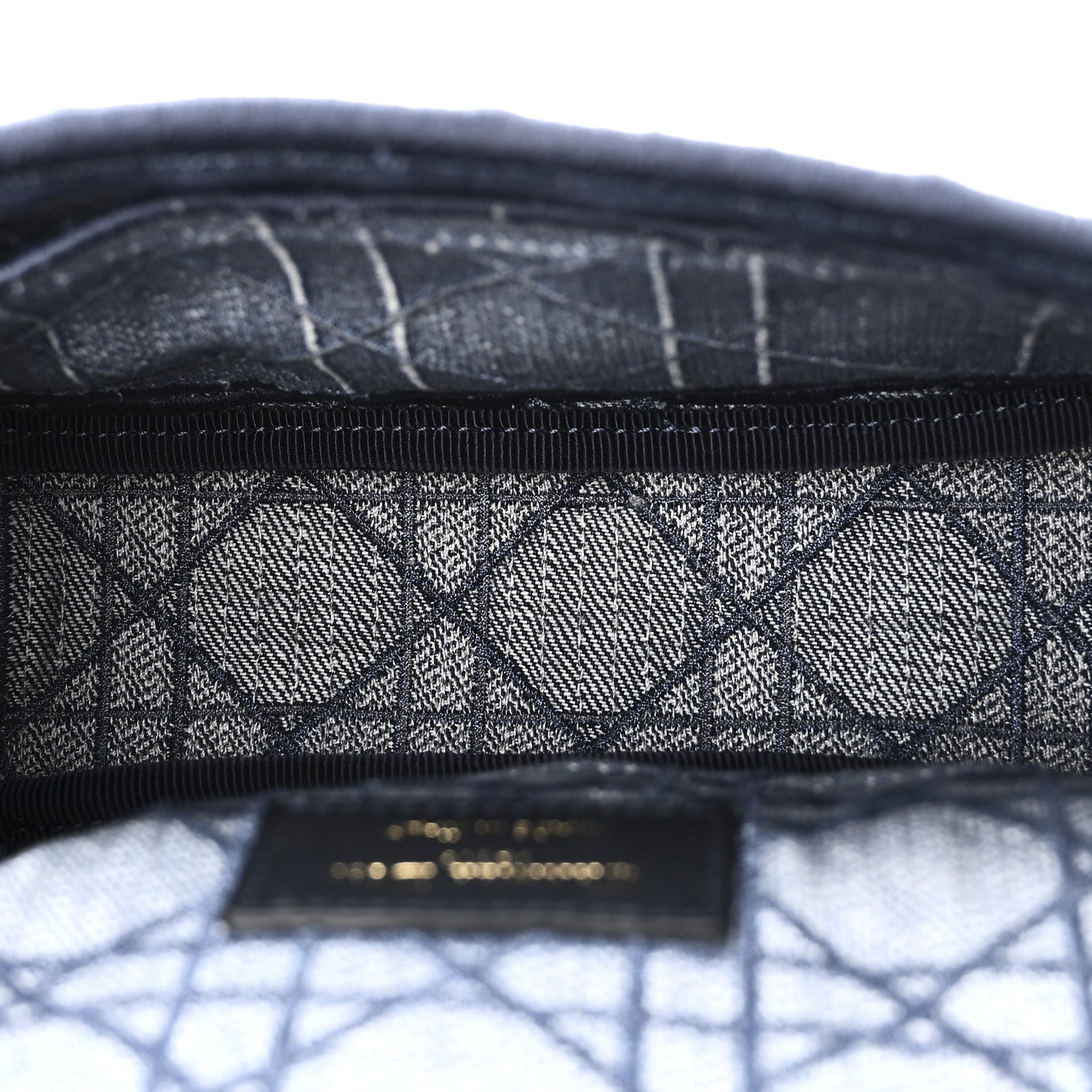 Christian Dior Denim Cannage Small Caro Bag Blue