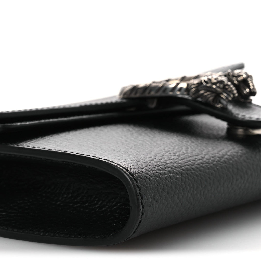 Gucci Dollar Calfskin Web Small Dionysus Crossbody Bag Black