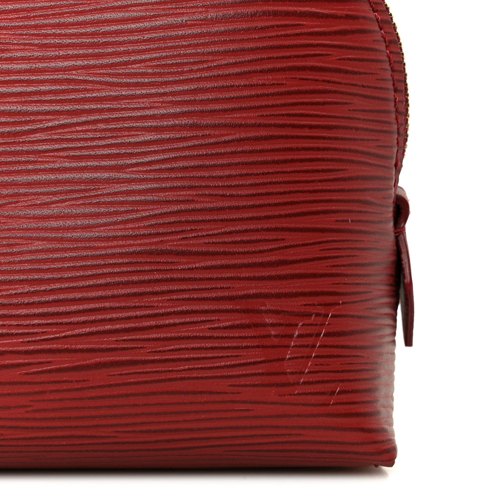 Louis Vuitton Epi Cosmetic Pouch PM Monogram Red