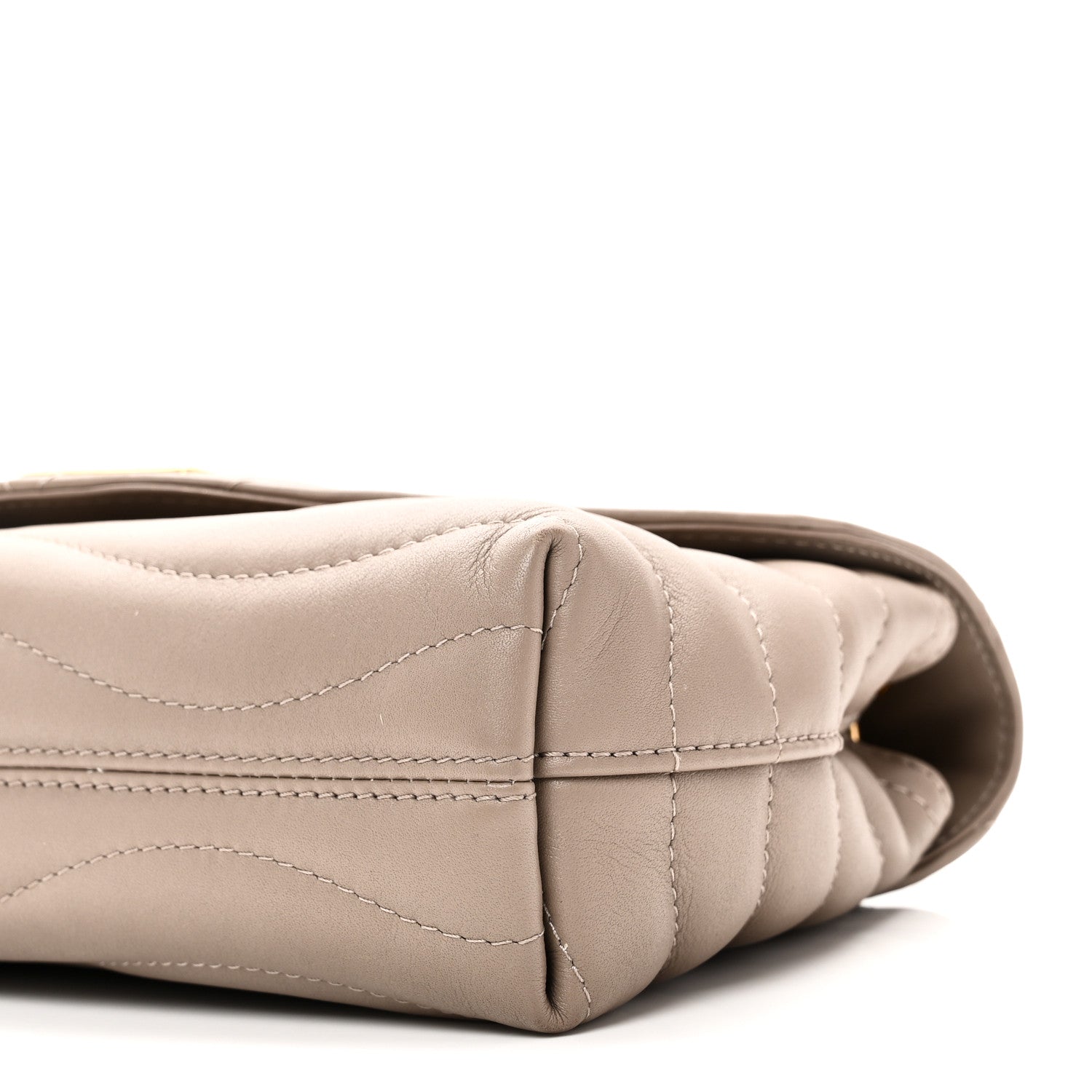Louis Vuitton Calfskin LV New Wave Chain Bag Taupe