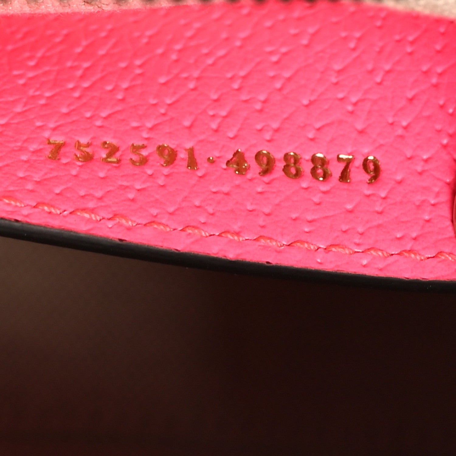 Gucci GG Supreme Monogram Textured Dollar Calfskin Web Ophidia Small Crossbody Bag Beige Ebony Fuchsia