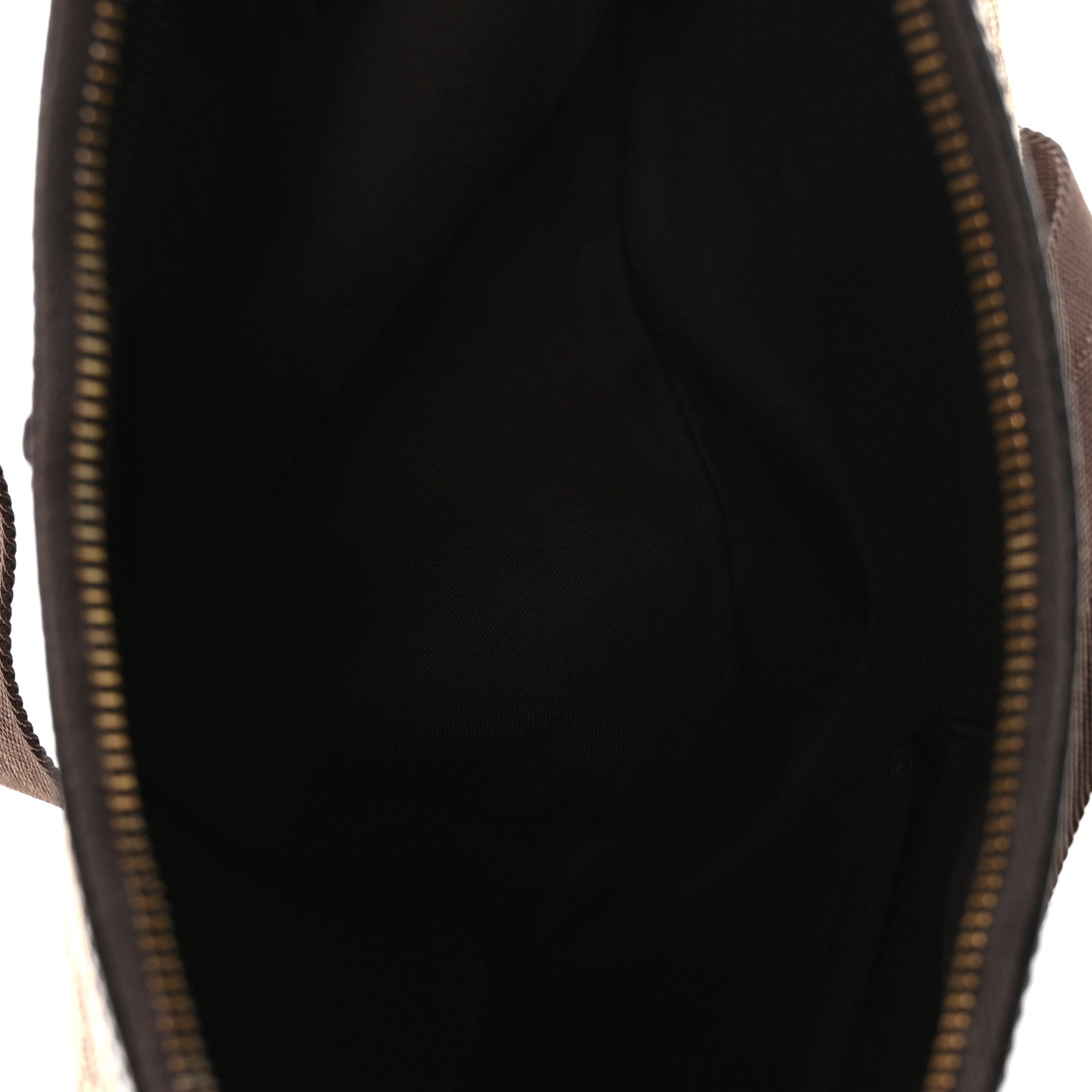 Gucci Monogram Medium Half Moon Hobo Dark Brown
