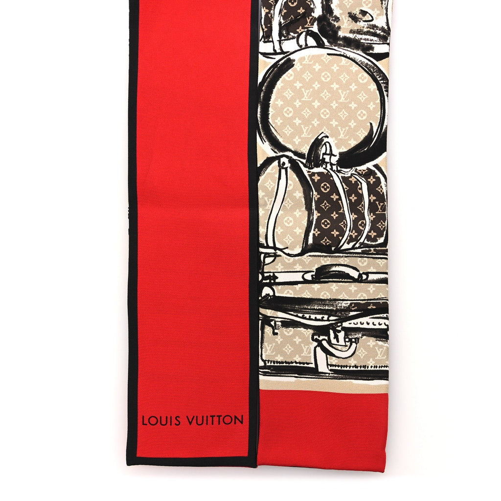 Louis Vuitton Silk Monogram Trunks Bandeau Brown