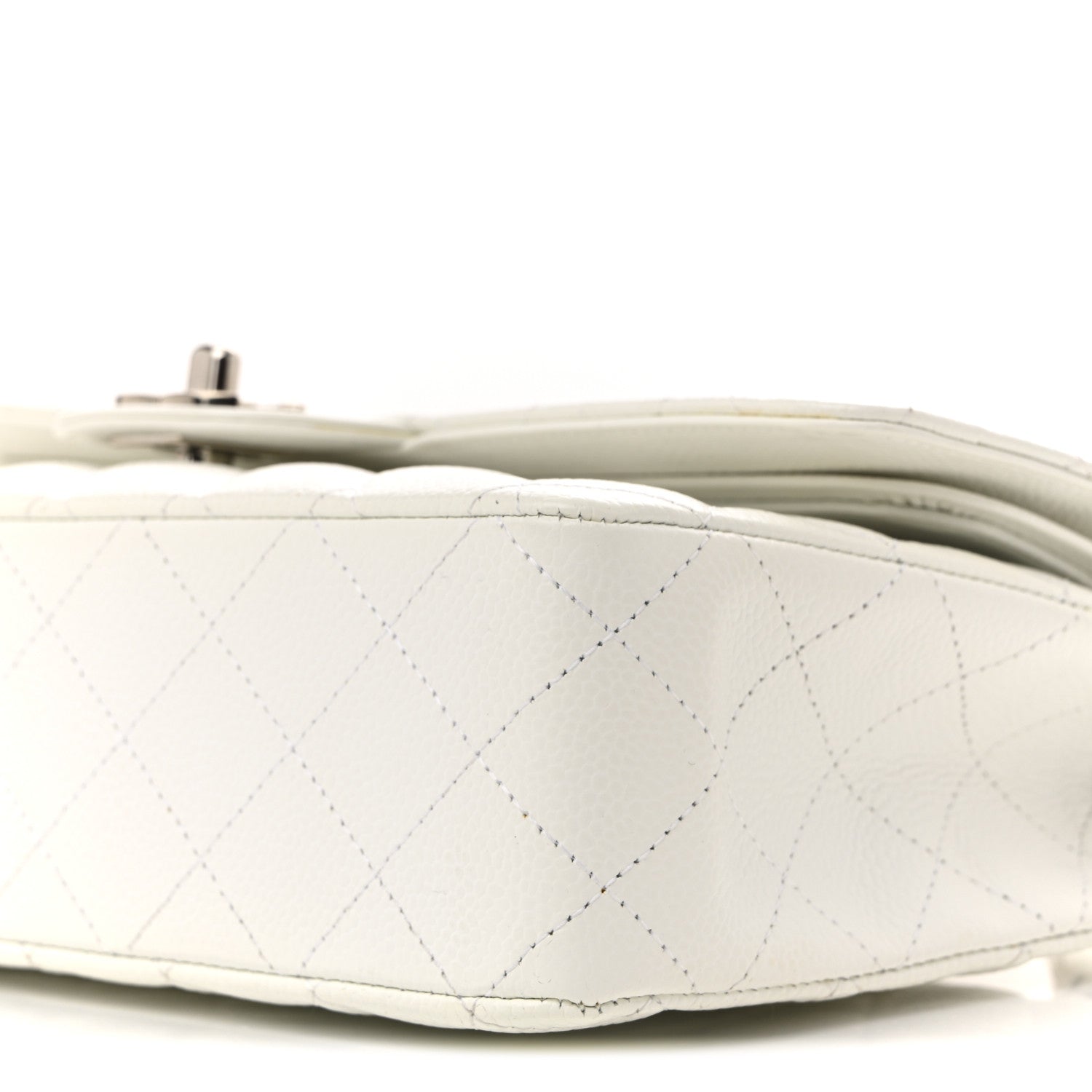 Chanel Caviar Quilted Medium Double Flap White