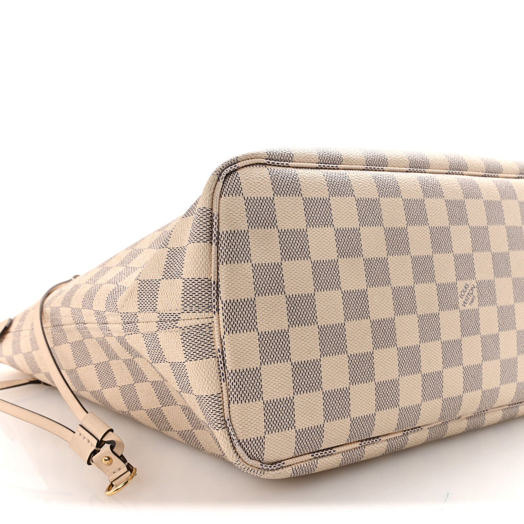 Louis Vuitton Damier Azur Braided Neverfull MM Pink