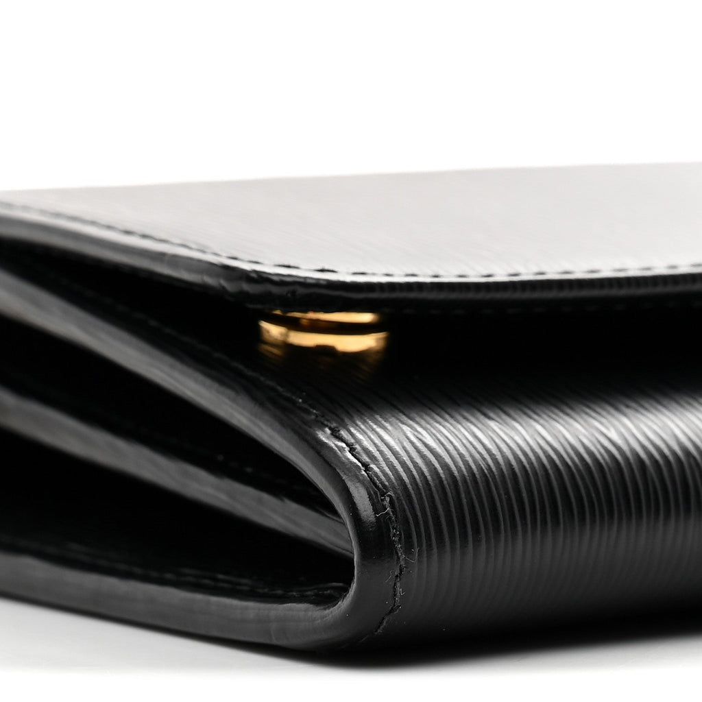 Prada Vitello Move Metal Oro Chain Wallet Black