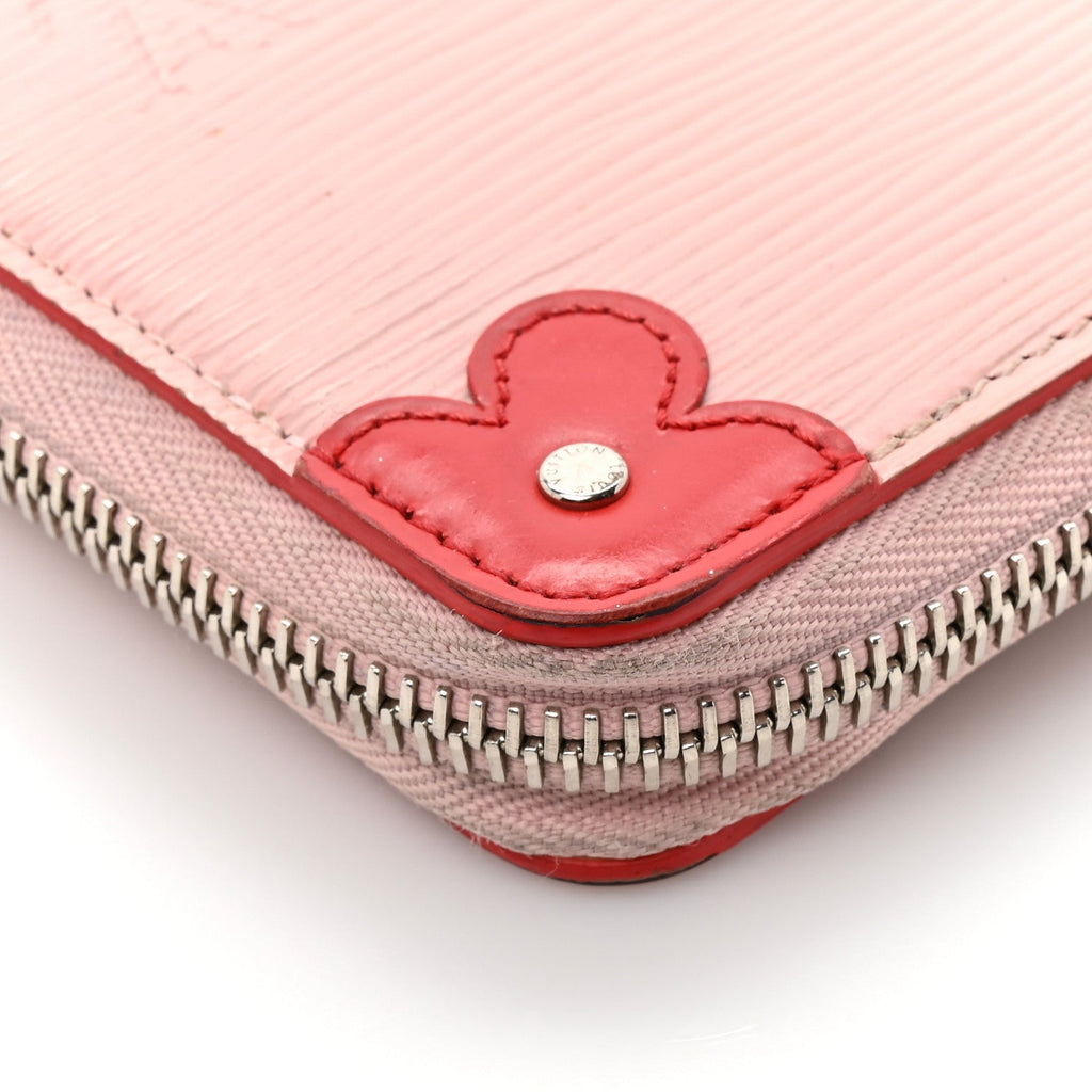 Louis Vuitton Epi Blooming Corners Clemence Wallet Rose Ballerine Coquelicot