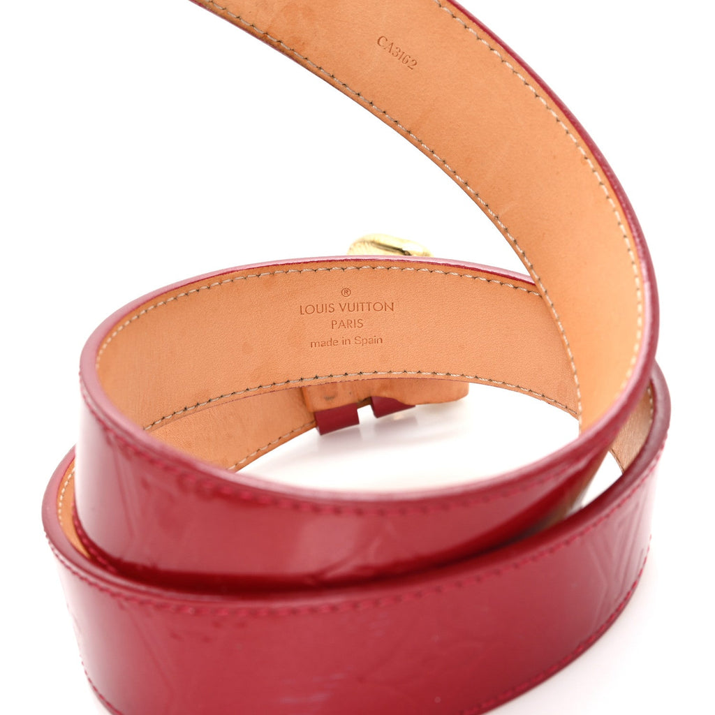 Louis Vuitton Vernis Ceinture 30mm Belt 80 32 Rouge
