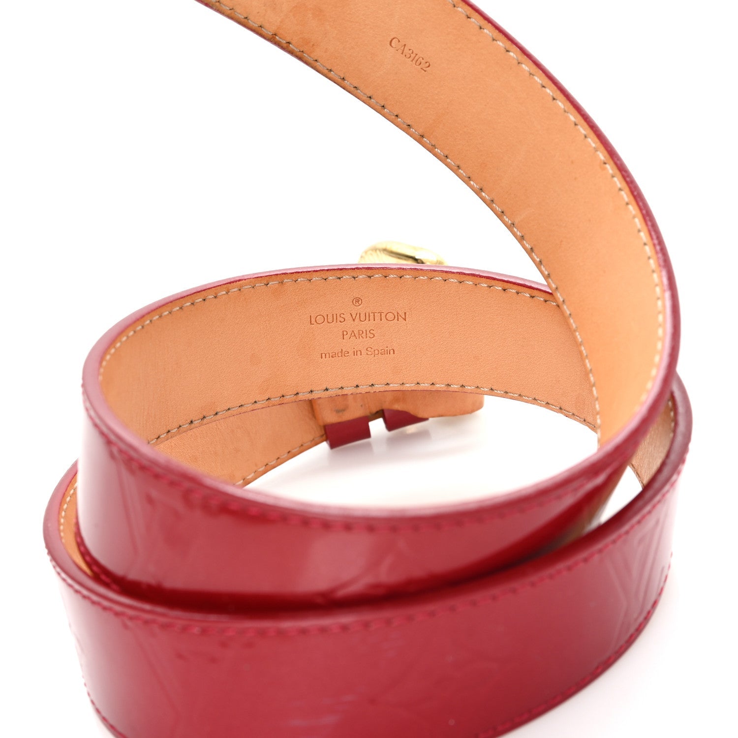 Louis Vuitton Vernis Ceinture 30mm Belt 80 32 Rouge