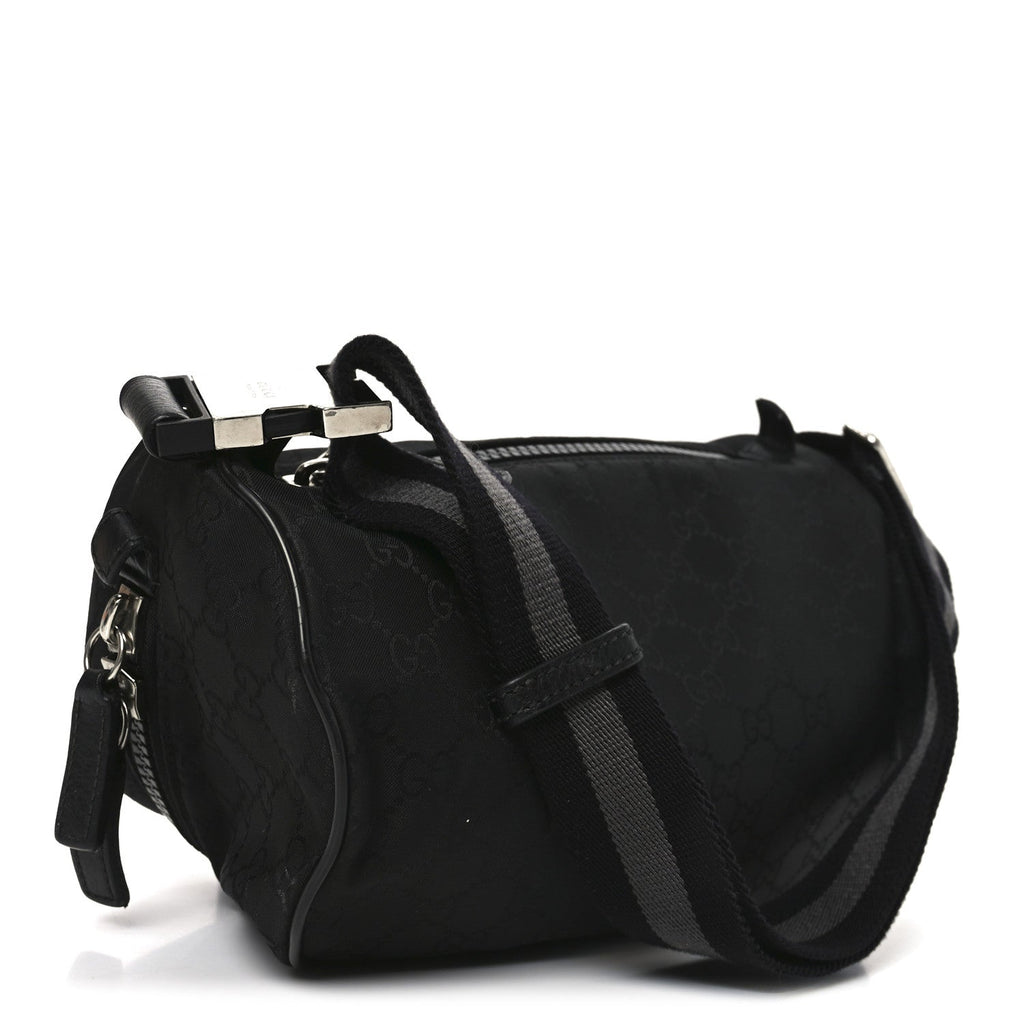 Gucci Nylon Monogram Fanny Pack Belt Bag Black