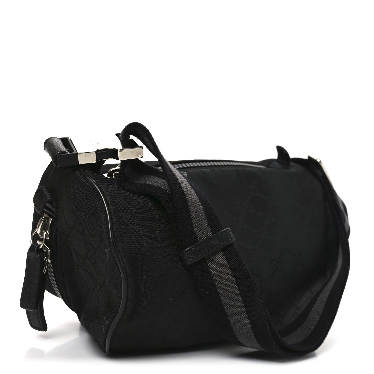 Gucci Nylon Monogram Fanny Pack Belt Bag Black