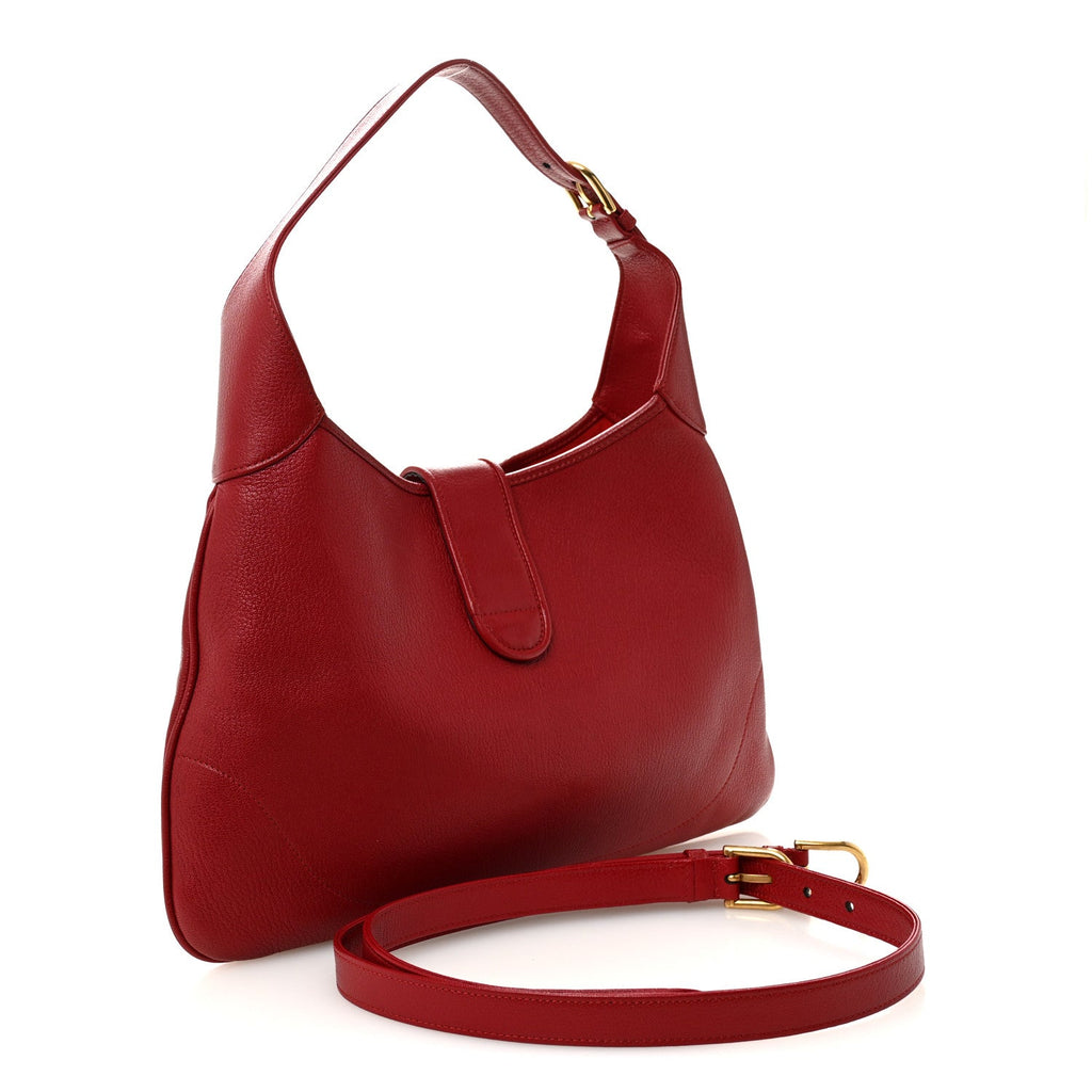 Gucci Goatskin Medium Aphrodite Shoulder Bag Hibiscus Red